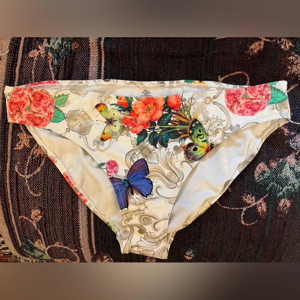 Butterfly floral bikini bottoms